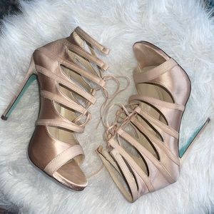 Blue Betsey Johnson Lace-up Gladiator Sandals Size 8.5